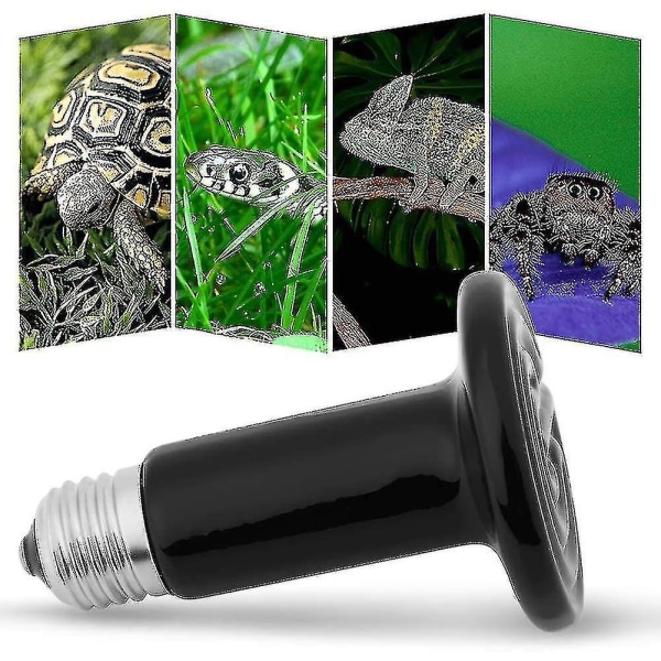 Heat Lamp, Heat Lamp Turtle Terrarium Ceramic Bulb Infrared Heat Lamp Terrarium Puppy Amphibians Hamsters Snakes Birds Poultry Chi