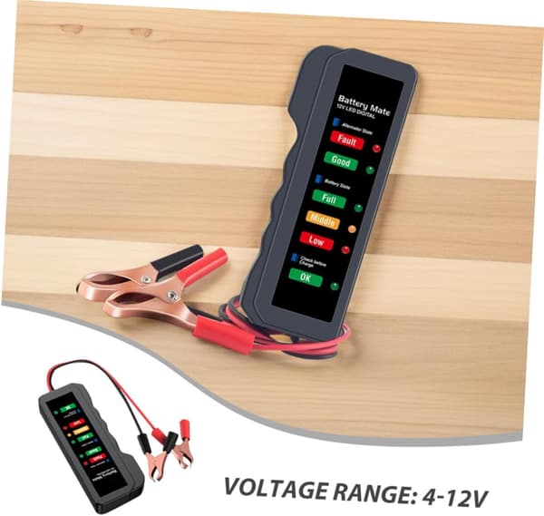 2 stk. batteritester for bilspenning, intern motstandstester, multifunksjonell