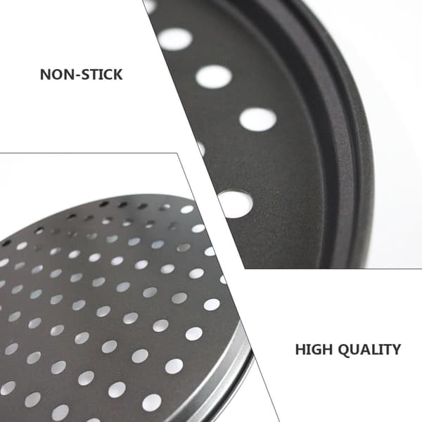 Non-Stick Pizza Bakform Kakform Kolstål Rund Form