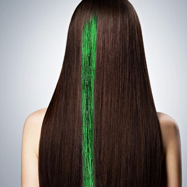 Fargerike Hårforlengelser Glitter Hår Tinsel Glitrende Fe Tinsel for Kvinner Dekor av Hårstrå