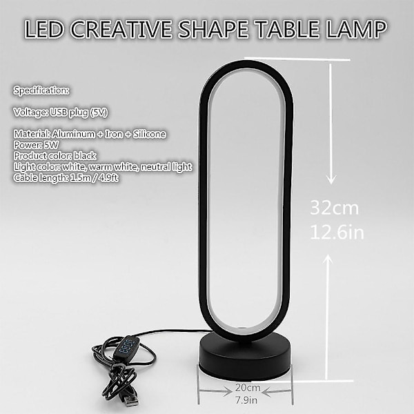 Bordslampa Sänglampa Modern USB-driven Vardagsrum Sovrum