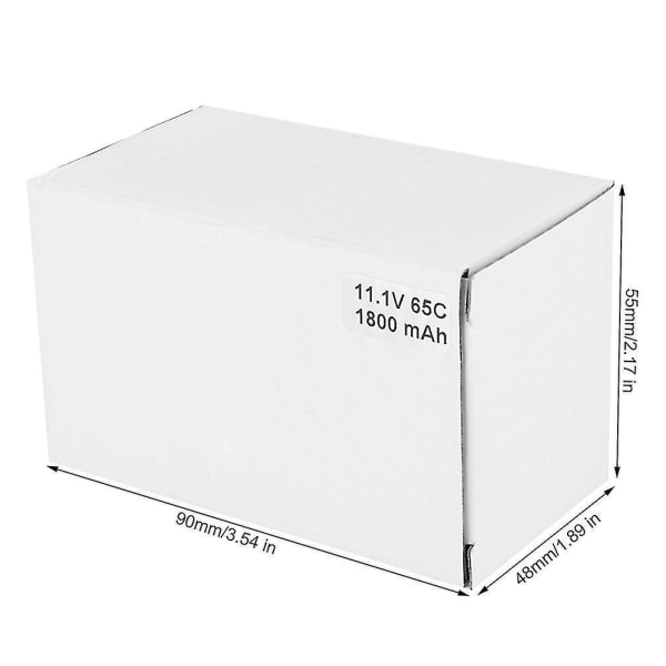 11.1V 1800mAh 65C XT60 Li-Po batteri for RC drone