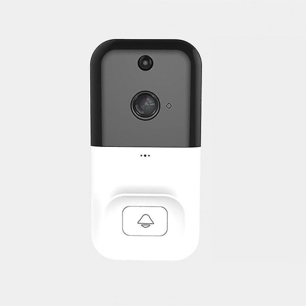 Trådløs Smart Wifi Dørklokke Kamera Video Dør Intercom Hvit