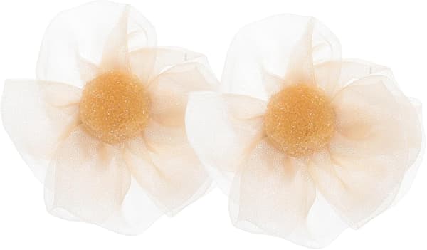 Avtakbar stoffblomst skospenne 2 stk glitrende krystallklips