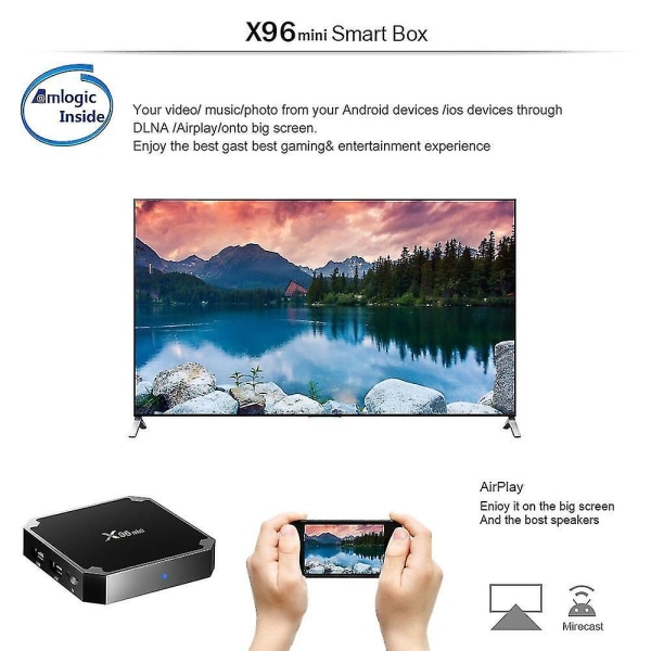 X96 Mini Android 7.1 2gb 16gb TV-boks Amlogic S905w H.265 4k