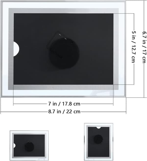2 st bröllopsfotoram Glasfotoram 7 tum rektangulär display Enkla fotouppdateringar