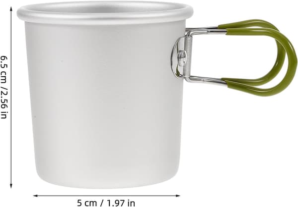 Camping Vikbar Vattenkopp Aluminiumlegering Bärbar Utomhus Kaffemugg Lättvikts Vandringsdricksvara