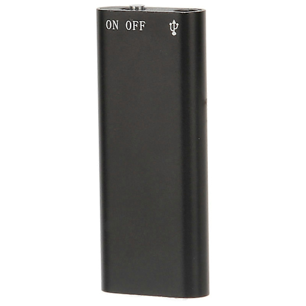 32GB USB-laddningsbar röstinspelare HD Mini Ljudinspelare för möten Intervjuer - Brusreducering, Röstaktiverad, Neutral Engelska, Svart