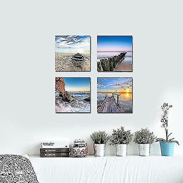 Havudsigt Moderne Havlandskab Giclee Canvas Prints Kunstværk Samtidslandskab Hav Strand Billeder Til Fotomalerier På Lærred Vægkunsthåndværk Til Hjem (shikai)-