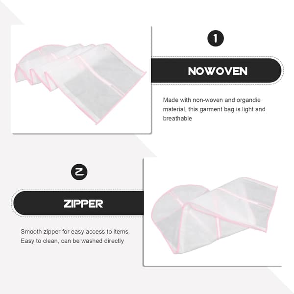 Kjoleposer til gallakjoler Lang non-woven organza brudekjolepose