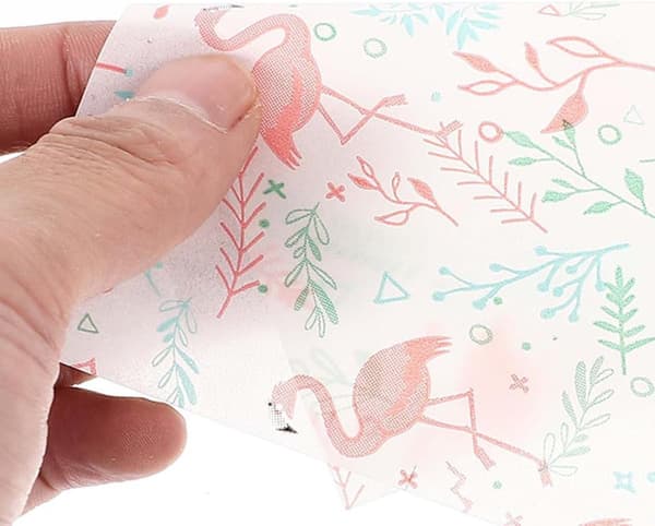 200 ark godispapper med flamingomönster av silikonpapper