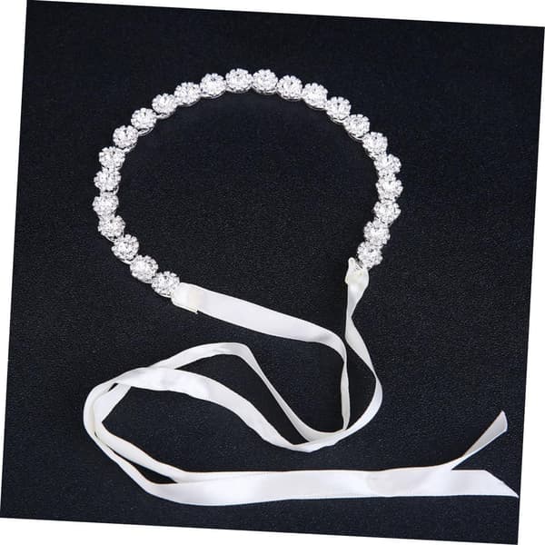 Diamantpannebånd Rhinestone Hårdekorasjon for Bryllupsbrud Hodeplagg Hodebånd Mykt Kjede Hårbue for Kvinner