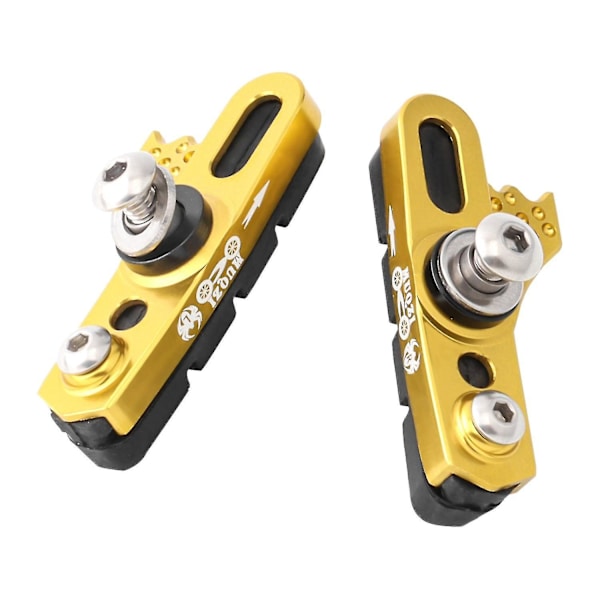 Cykelbromsbelägg CNC Aluminium Bromsbelägg Cykelbromsblock För Landsvägscykel Guld