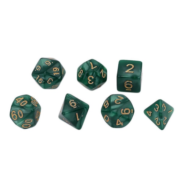 7 Pcs Set Creative Multi-faceted Pearl Gemmed Dice