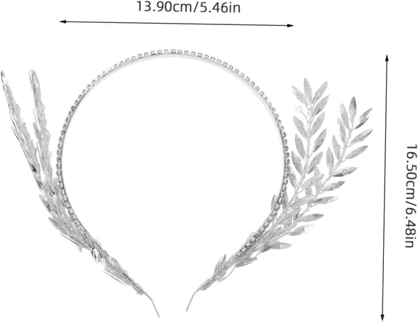 Brudeblad Tiara Pandebånd Elegant Rhinestone Bryllupshår Tilbehør