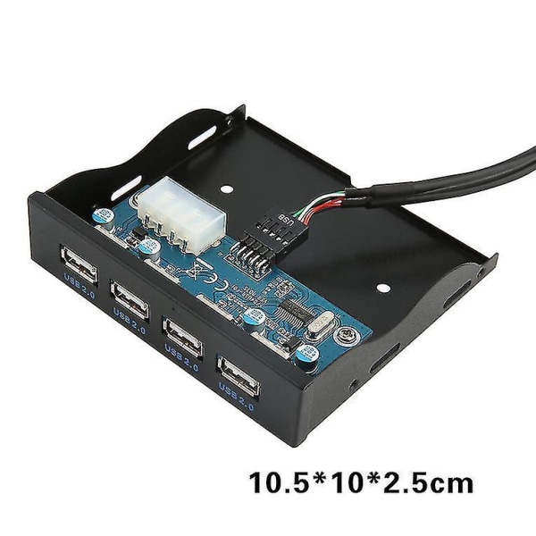 3,5 Tums Floppy Frontpanel 4-Port USB Utvidgningsadapter