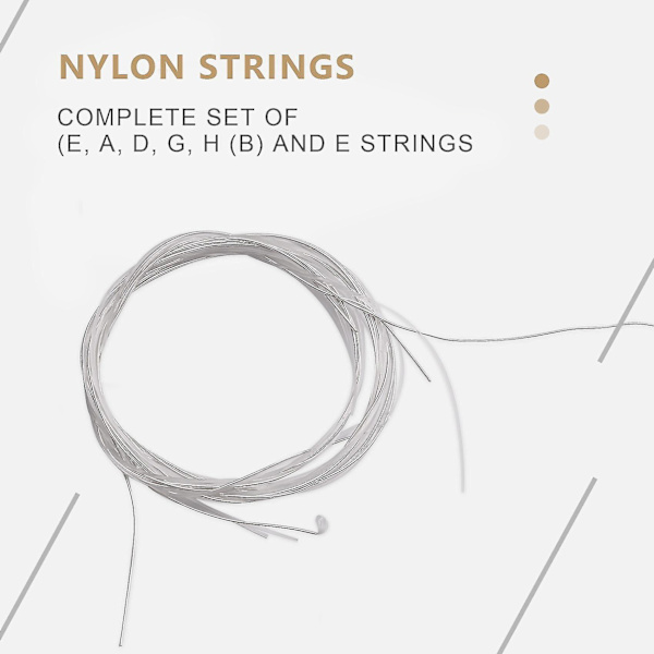 6 Nylonstrenge til Klassisk Guitar