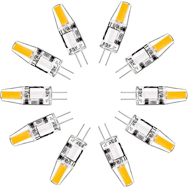 10 stk Flimmerfrie Mini G4 Cob Lampe Ac Dc 12v Led 2w