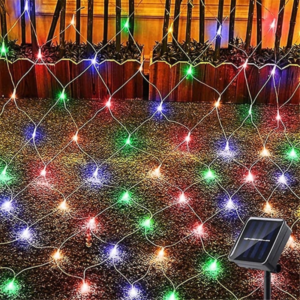 Solar Mesh Net Fairy String Light 1,5 m X 1,5 m 96 leds 8 tilaa