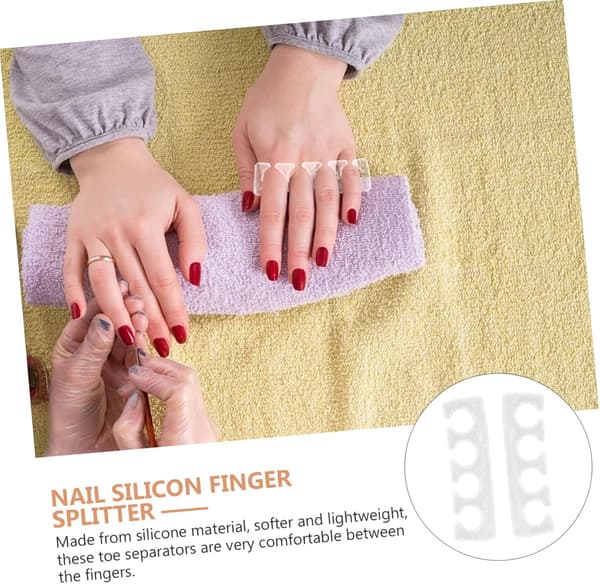 2 stk. tåskillere til pedicure og neglekunst Bløde, behagelige tådelere Genanvendelige negleværktøjer
