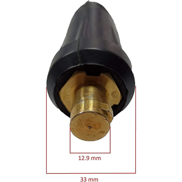 Hanantenn snabbkoppling 35-50 mm Dkj35-50 200a för svetskabel (2 enheter) + kvinnlig bas snabbkoppling 35-50 mm Dkj35-50 200a (2 enheter)