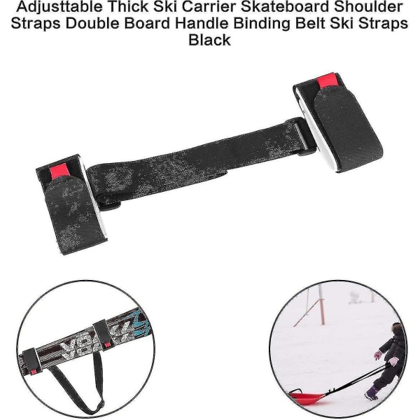 4-pack justerbar skid- och stavhållare, axelremmar för skidhållare Sling-yuhao