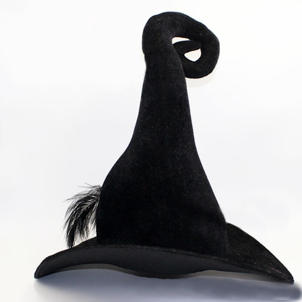 Halloween-häxhatt för kvinnor, stickad ull, modern häxhatt, vuxen, elak häxa, trollkarlhatt, cosplay
