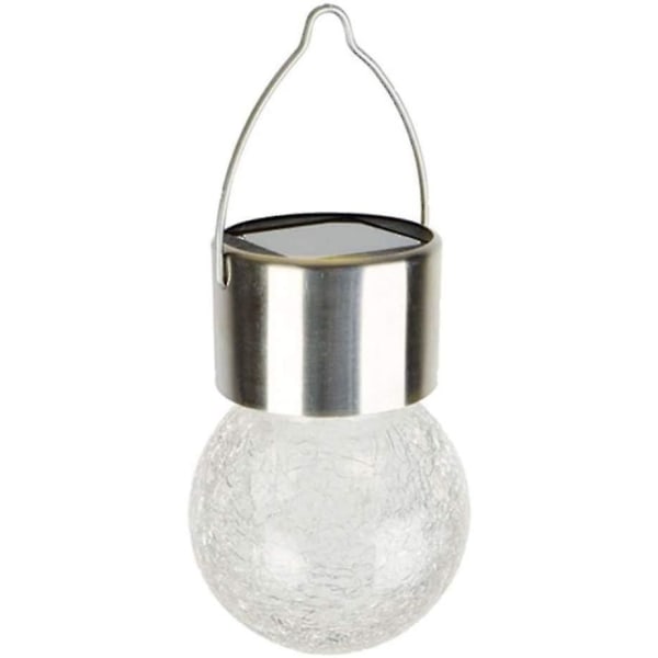 4st Globe Solar Lantern Color Change Glas LED Hänglampor