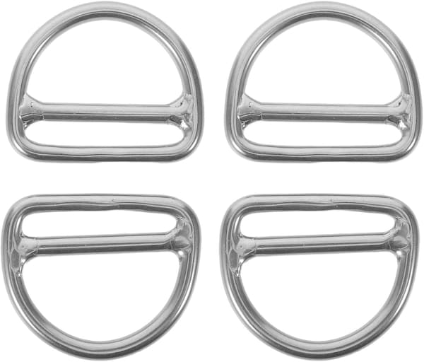 4 stk dykkerbelte spenner i rustfritt stål med D-ring 6X45mm vektbelteklips