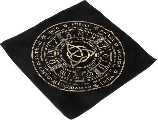 Tarotduk for spådom og lesing av stjernetegn-alterduk