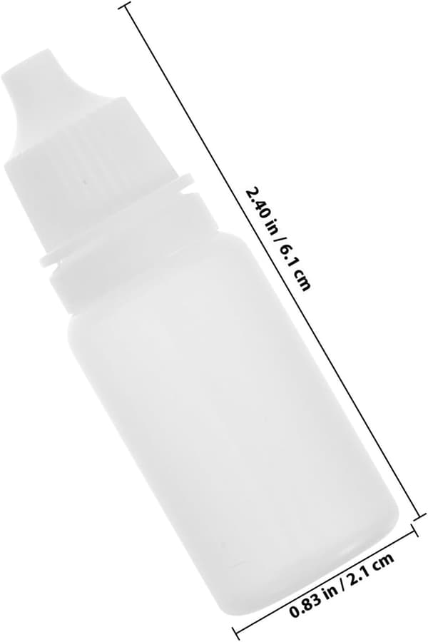 10 stk 10 ml hvite klembare dråpeflasker for øyedråper og flytende medisin