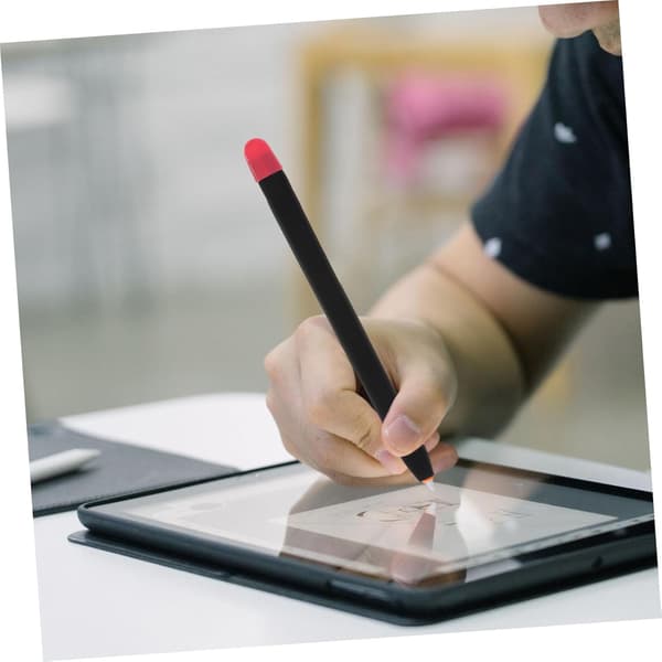 1 Sæt Silikone Etui Tablet Touch Sleeve Stylus Holder Elastisk Blyantholder