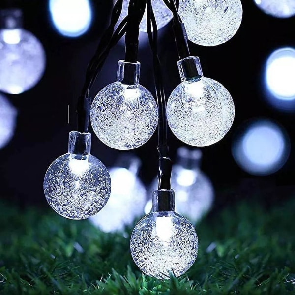 Utomhus Solcells-LED-Ljusslinga 7m 50 LED-lampor Bubbelkula IP65