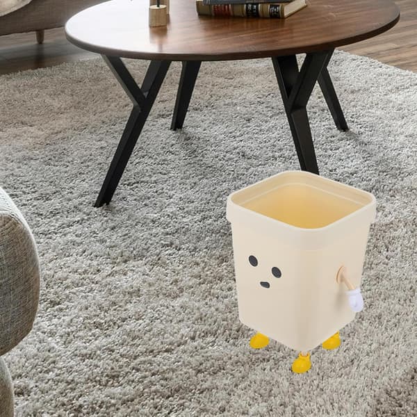 Stor plastavfallskorg med förtjockad solid design och halkfri bas, lämplig för hushållsavfall