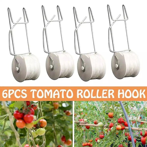 6 stk Tomat Rullekroge Til Drivhusdyrkning Af Tomater Og Kirsebær