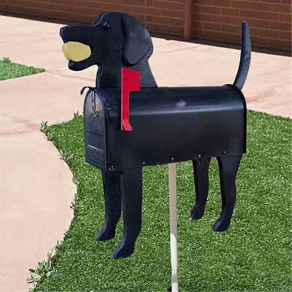 Havepostkasse i Form af et Have-Dyr Vejrbestandig Hund og Gris Postkasse til Gårdsplads Terrasse Postkasse Udendørs A