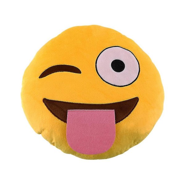 Myk Emoji-pute Søt Emoticon-pute Utstoppet plysjleketøy