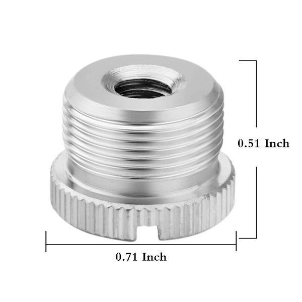 5/8\"-27 Han till 1/4\"-20 Hon Skruvtrådsadapter för Kameramonitor - 2-pack