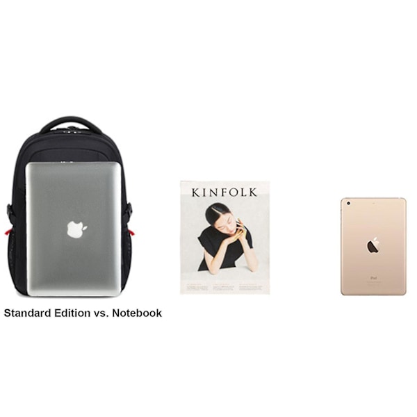 Ny Laptop Ryggsäck, Affärsresa Anti-Stöld Slank Hållbar Laptop Ryggsäck Passar 15,7 Tum Black