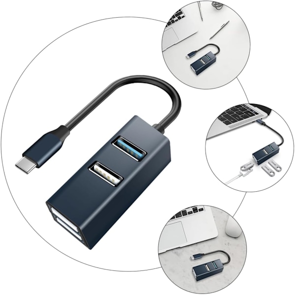 Usb Hub Laddare Typ c Usb Hub 4 Portar Multifunktionsadapter