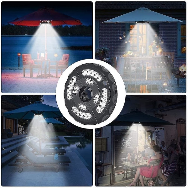 LED Parasol Lys Vandafvisende Ledningsfri Terrasseparasol Telte Belysning USB Genopladelig Lampe Sol