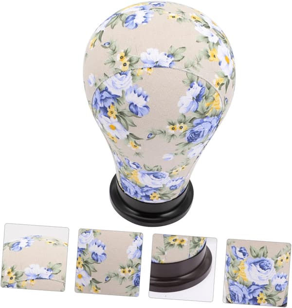 Parykhovedform Lærred Parykholder til Salon Stofindpakning Hat Display til Styling