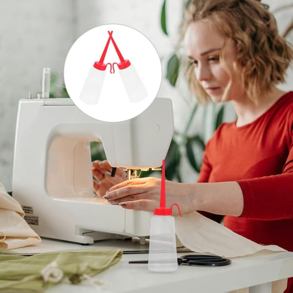 4 st symaskinsoljeapplikatorset 160 ml långpipiga oljedispenserflaskor i plast