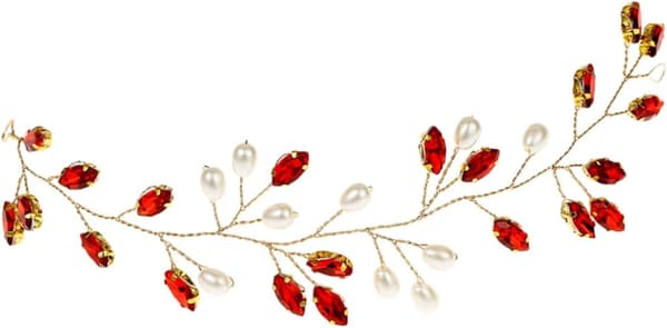 Rhinestone Perle Hårvin Brude Bryllup Hodeplagg Mote Tilbehør for Kvinner