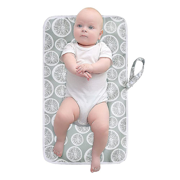 Baby Portable Skiftpude, Bleiepose, Rejseunderlag Grey Lemon