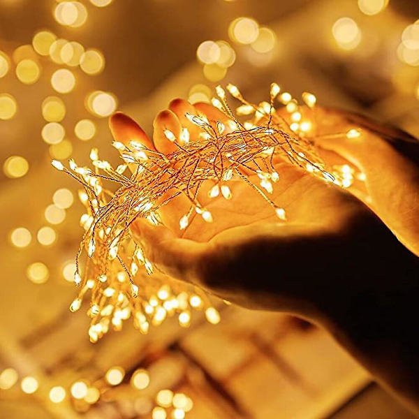 Fyrstikklysstreng med solcelle 6m 200LEDs Jul Bryllup