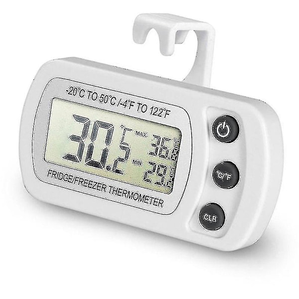 Vedenkestävä Jääkaappitermostaatti, Digitaalinen Pakastintermostaatti, Maksimi/minimi-tallennustoiminto, Suuri LCD-näyttö ja Magneettinen Takaosa Keittiöön, Kotiin, Ravintolaan