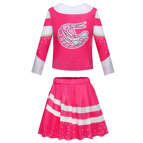 Zombies 3 Kids Girls Cheerleader Outfit Fancy Up Costume 5-6 Years