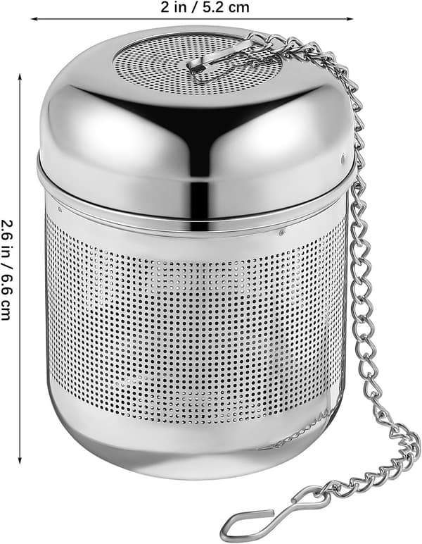Te-infuserkurv Finmasket te-si 4 stk. rustfrit stål med kæde til kop