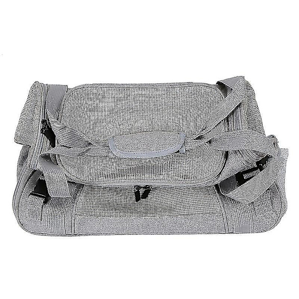 Lemmikkieläinten kantolaukku käsilaukku Kissan kantolaukku Hengittävä Lemmikkieläinten olkalaukku Ulkoilun matkakassi Grey